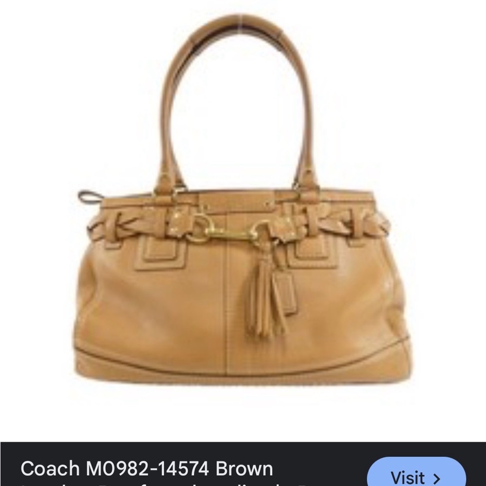 Coach Tan Leather Shoulder Bag